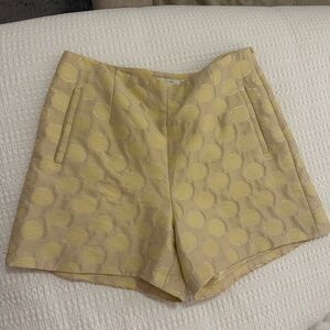 Jade Yellow Polka Dot Jacquard Shorts